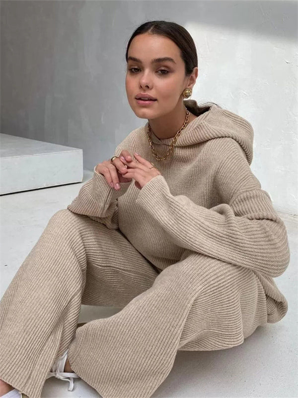 Tess Comfortable Knitted Hoodie and Pants Set