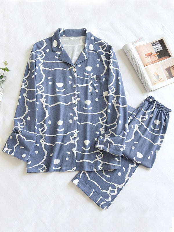 Lena Comfortabele Katoenen Pyjama Set voor Koppels