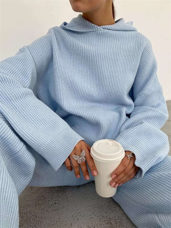 Tess Comfortable Knitted Hoodie and Pants Set