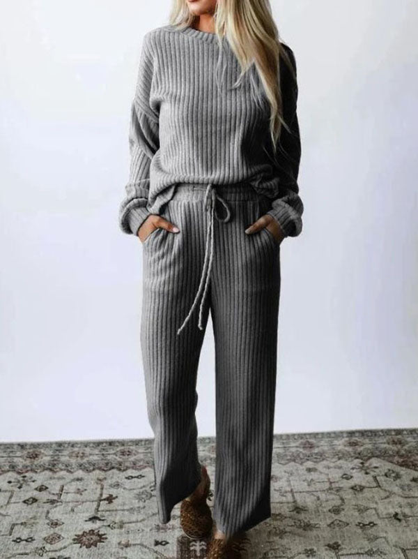 Fleur Ribbed Lounge Set with Cord