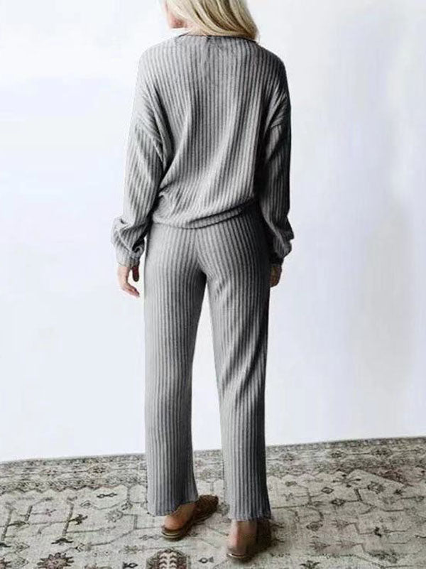 Fleur Ribbed Lounge Set with Cord