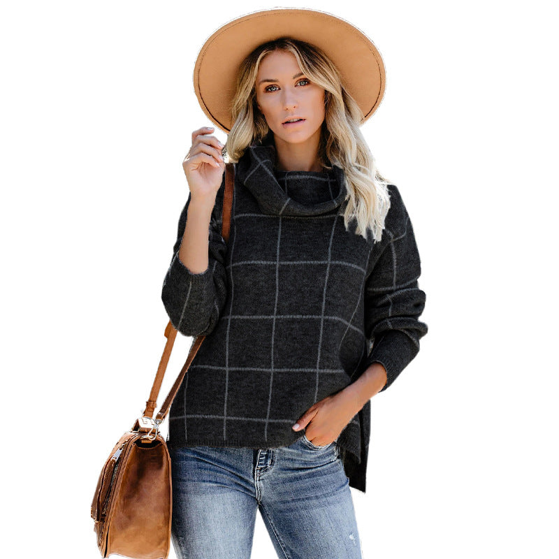 Amélie - Geruite Knit Coltrui