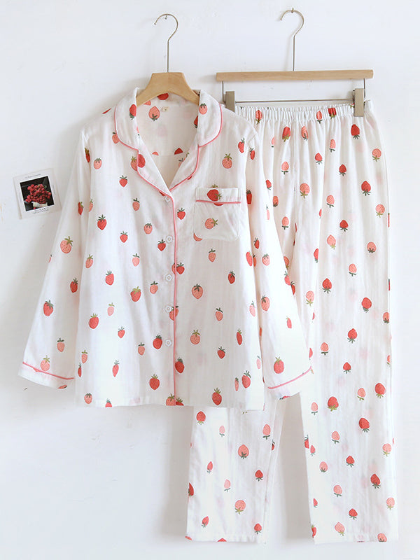 Fleur Luxe Katoenen Pyjama Set