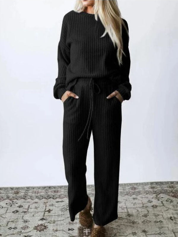 Fleur Ribbed Lounge Set with Cord