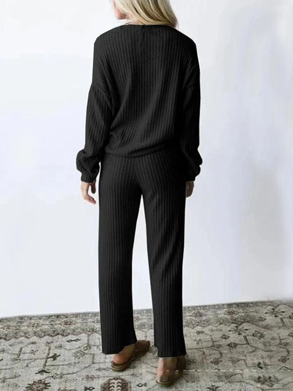 Fleur Ribbed Lounge Set with Cord