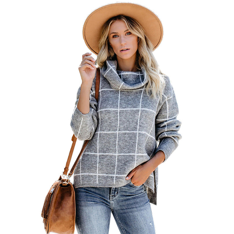 Amélie - Geruite Knit Coltrui