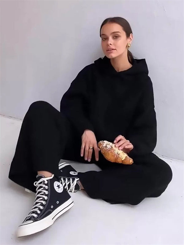 Tess Comfortable Knitted Hoodie and Pants Set