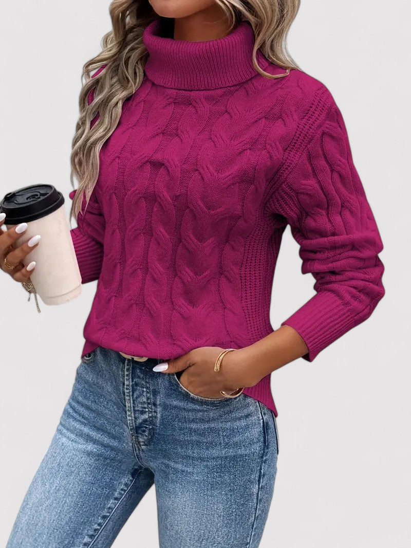 Claire Luxe Cable Knit Turtleneck