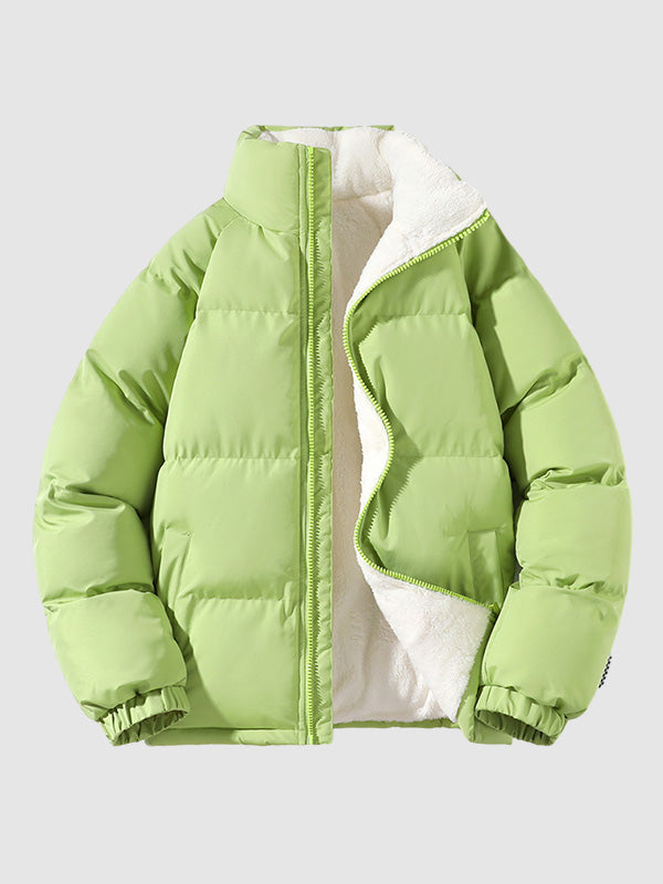 Luxury Men's Puffer Jacket with Fleece Lining for Winter Days