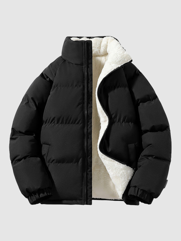 Luxury Men's Puffer Jacket with Fleece Lining for Winter Days