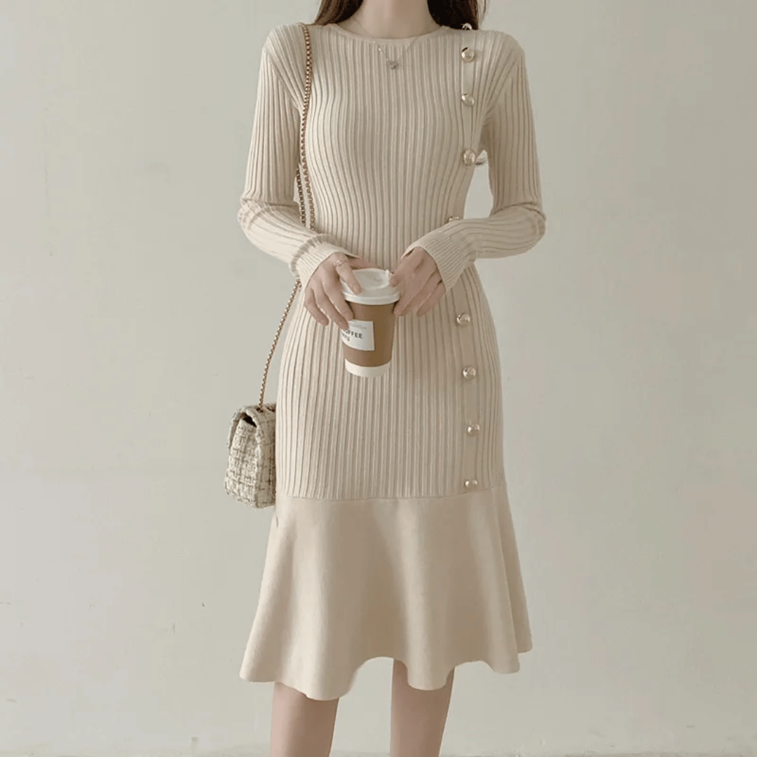 Luna - Elegante Gebreide Jurk