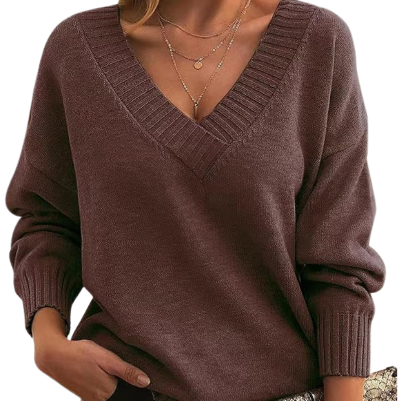 Eloise - Klassieke Cashmere Sweater met V-Hals