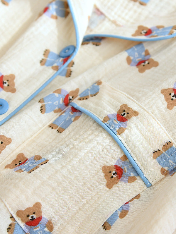 Sophie Katoenen Pyjama met Beerprint