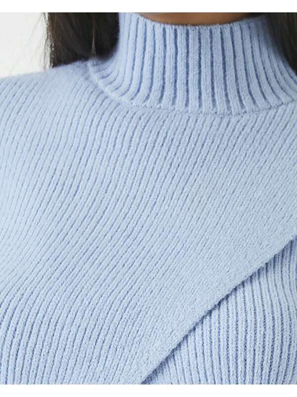 Elena - Luxe Blue Turtleneck Sweater