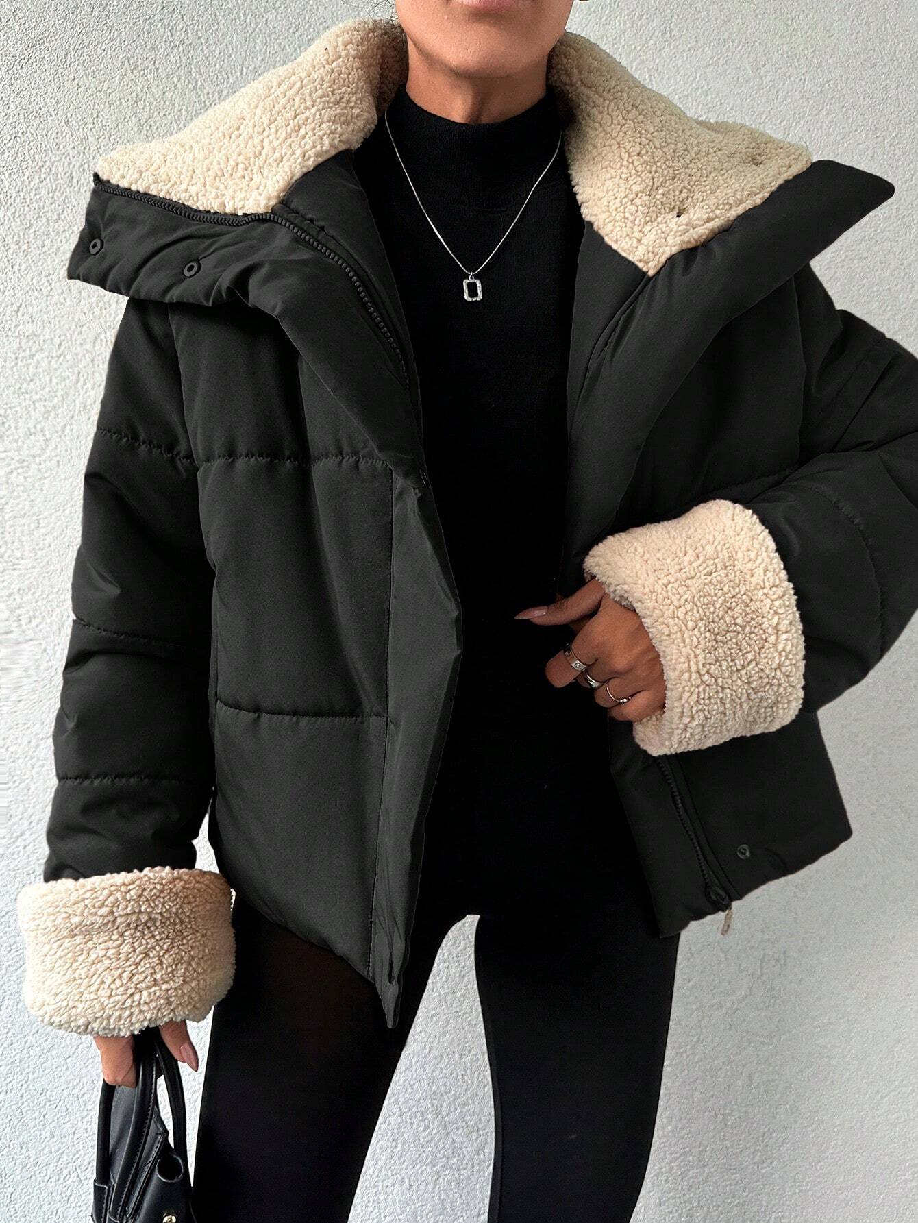 Emma Luxe Casual Puffer met Rits en Kraag - Comfort en Stijl voor de Winter