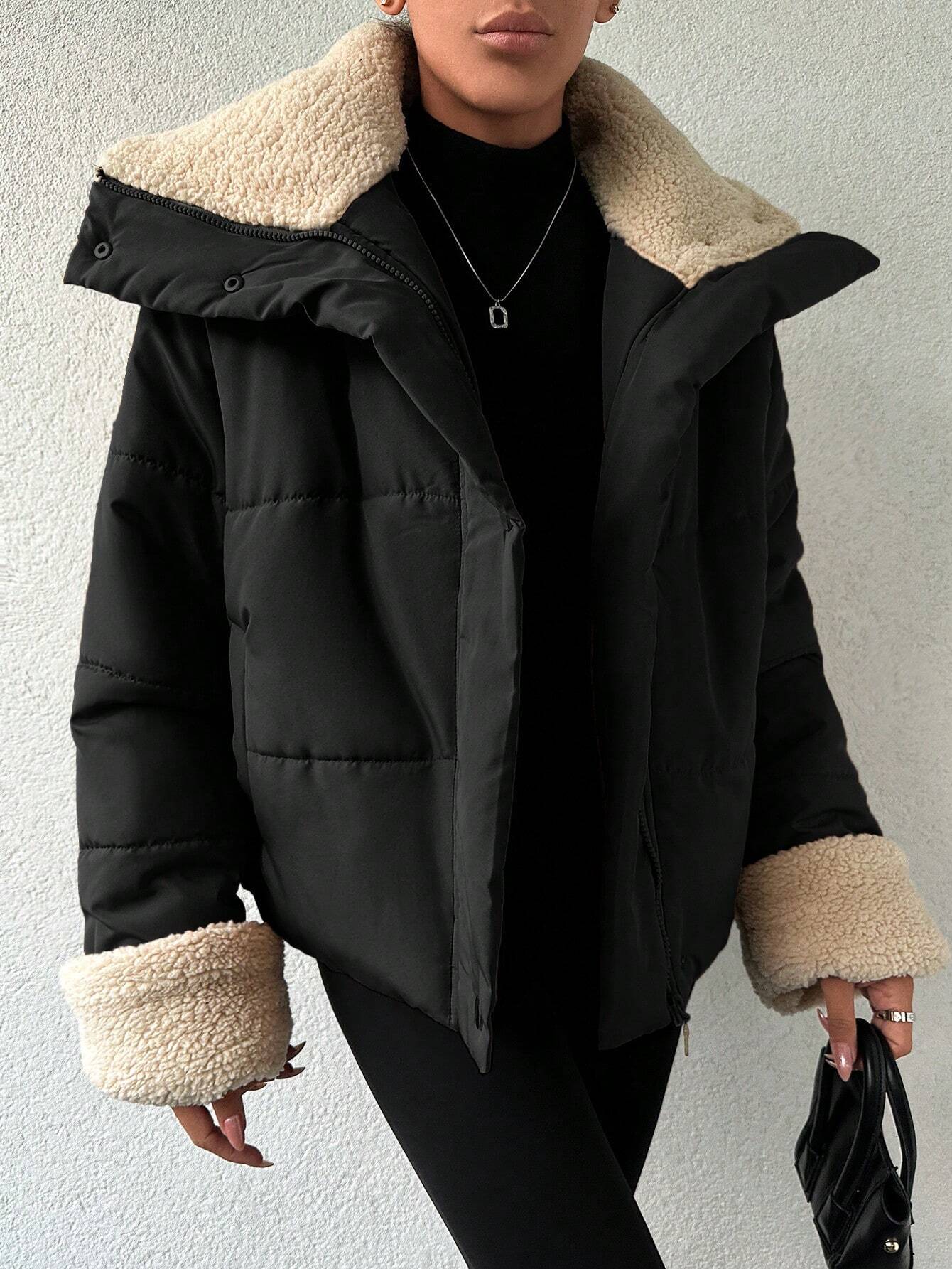 Emma Luxe Casual Puffer met Rits en Kraag - Comfort en Stijl voor de Winter