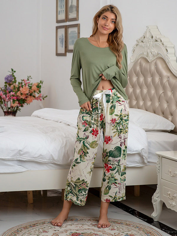 Elena Bloemenprint Modal Katoenen Loungeset - Comfort & Stijl voor Elke Dag