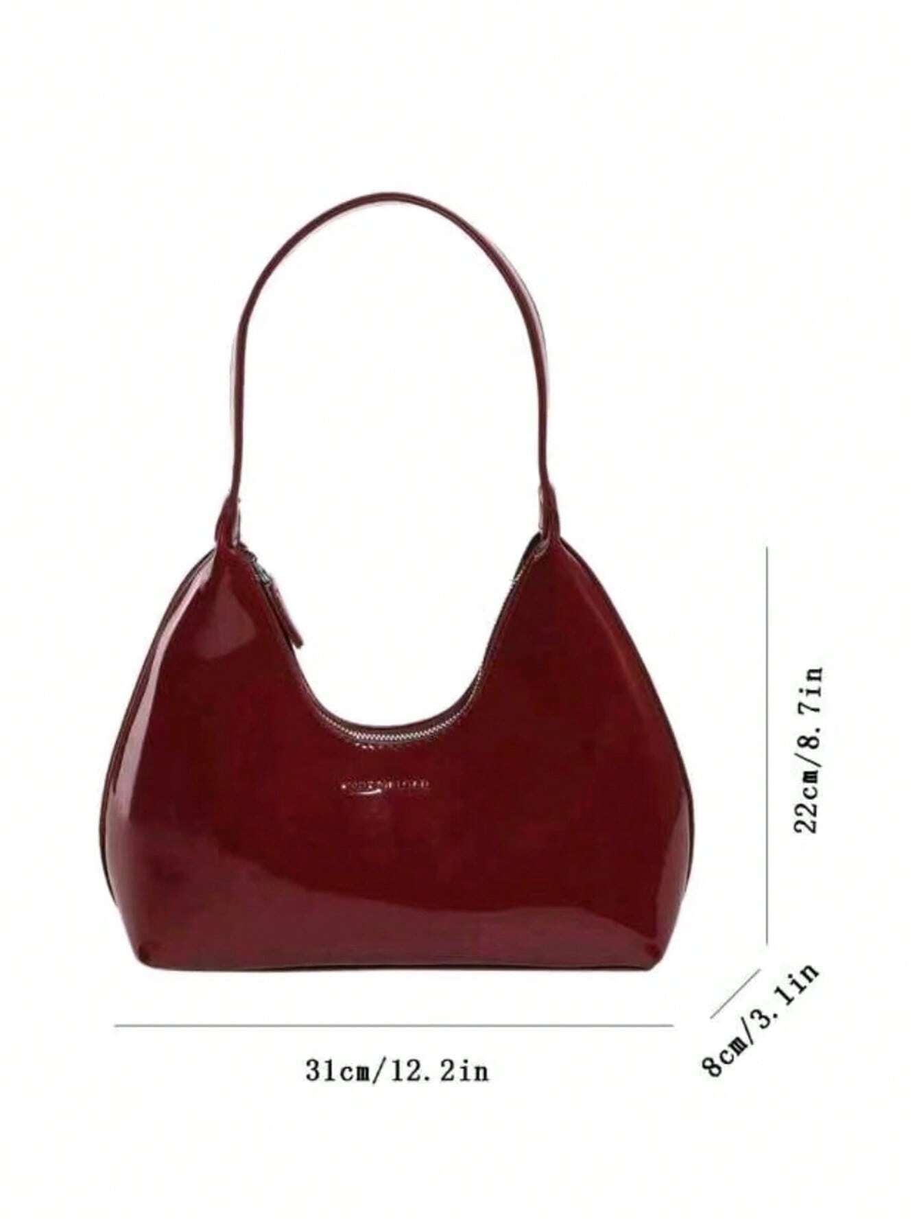 Elodie Bordeaux Halve Maan Tas