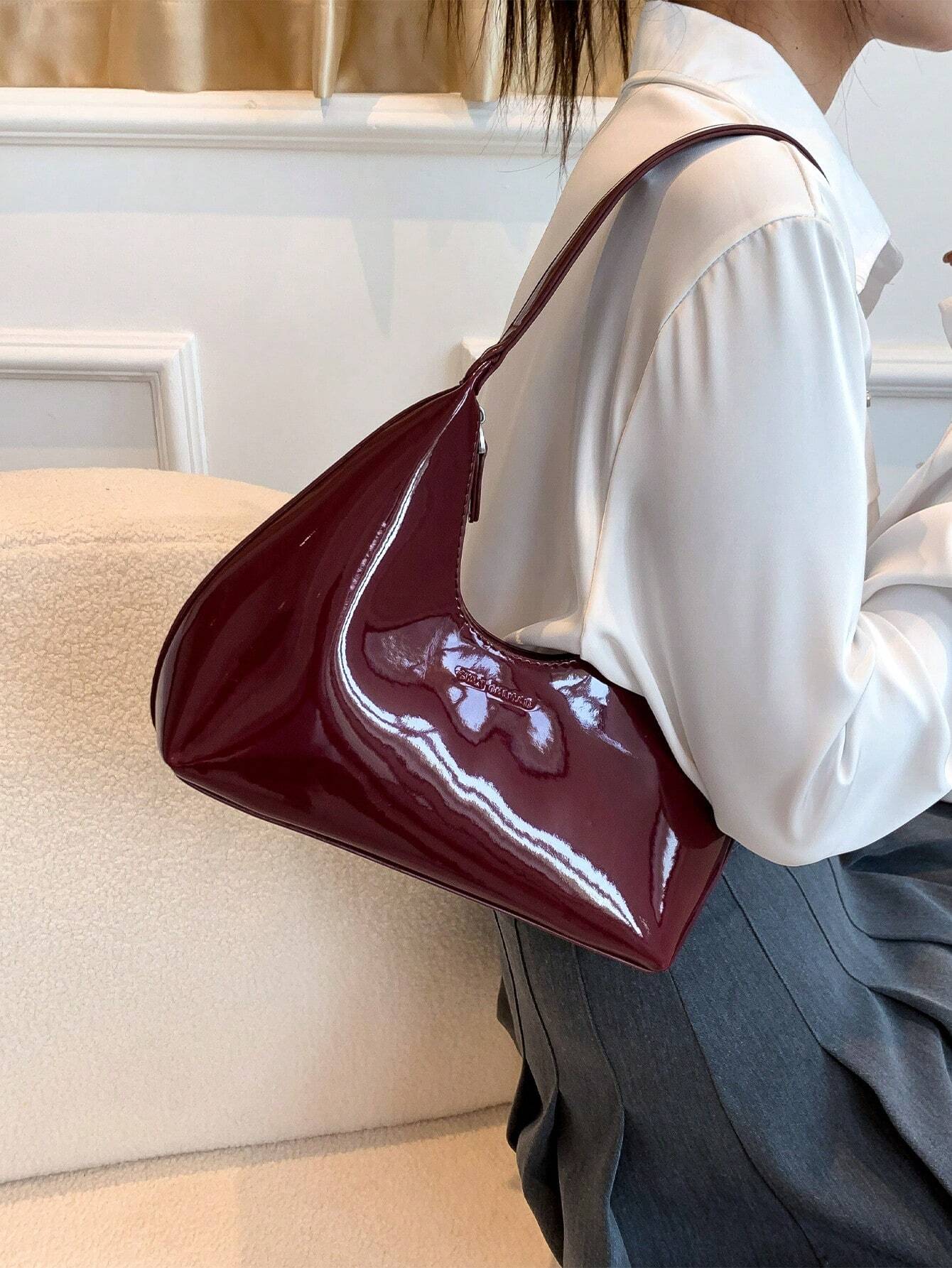 Elodie Bordeaux Halve Maan Tas