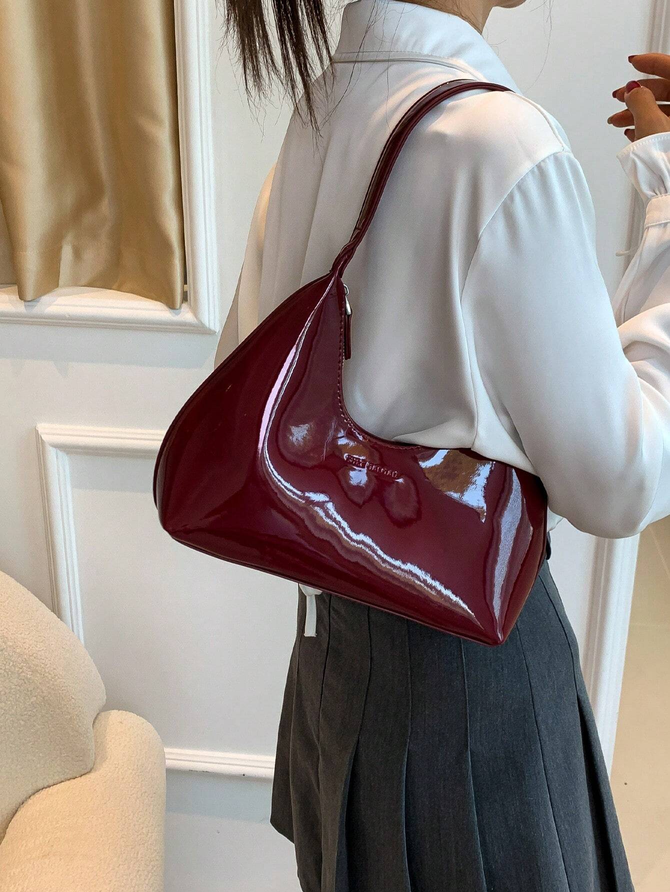 Elodie Bordeaux Halve Maan Tas