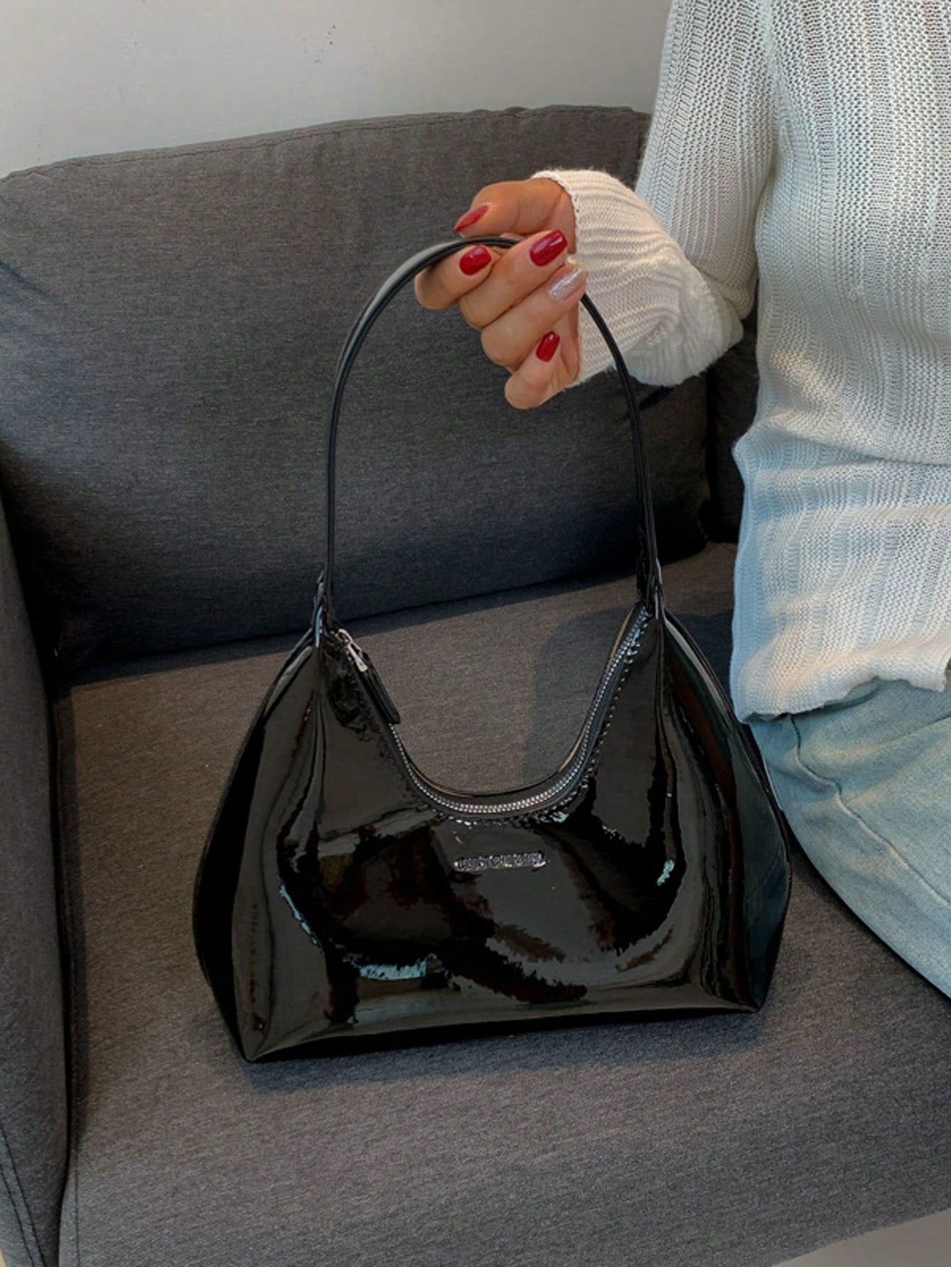 Elodie Bordeaux Halve Maan Tas