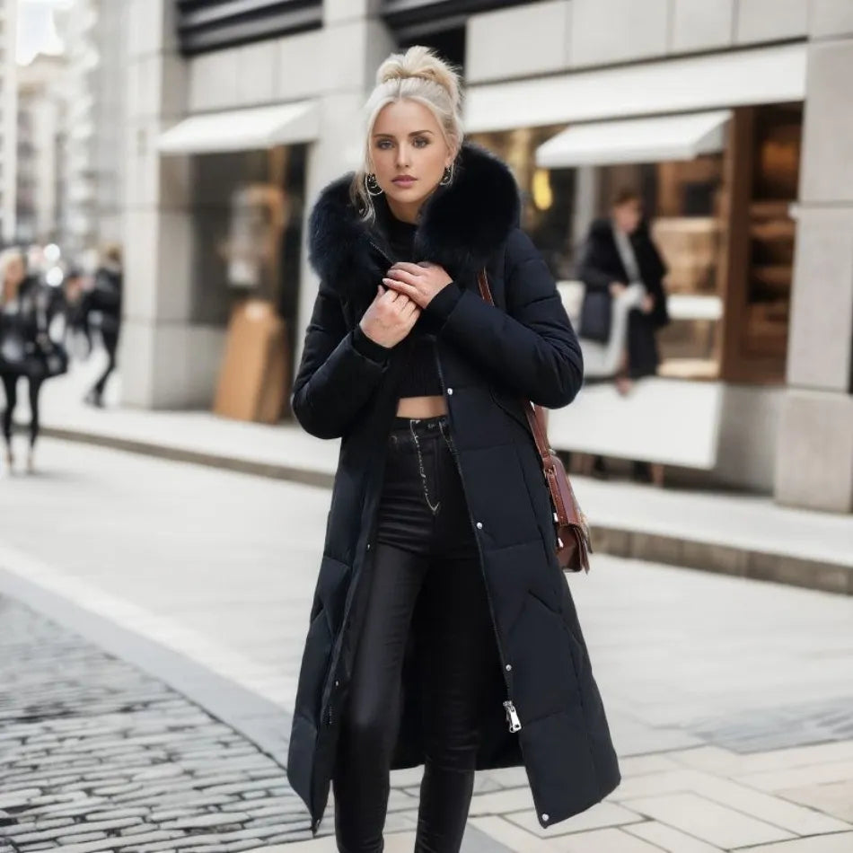 Louise Luxe Puffer Jas met Bontmuts