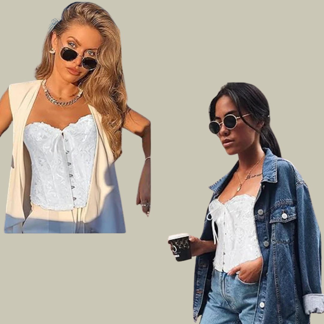 Celeste Luxe Satijnen Corset met Romantische Details