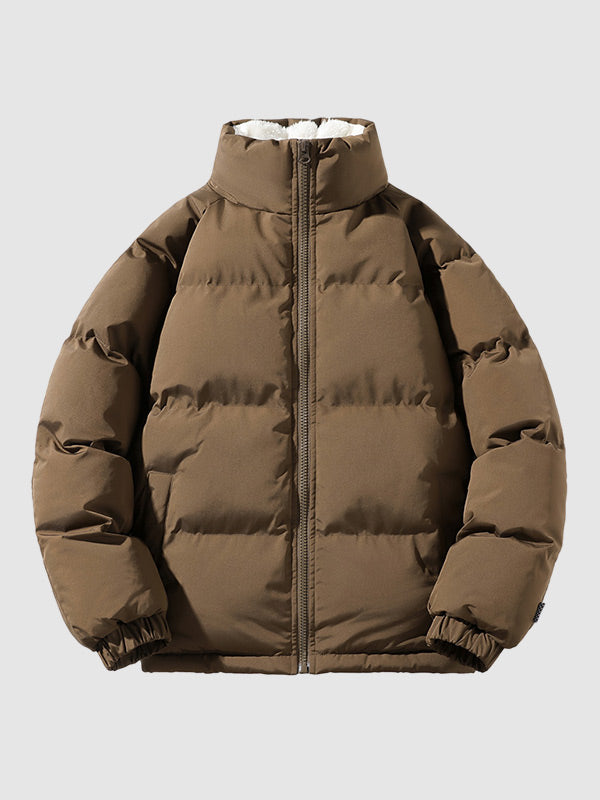Luxury Men's Puffer Jacket with Fleece Lining for Winter Days