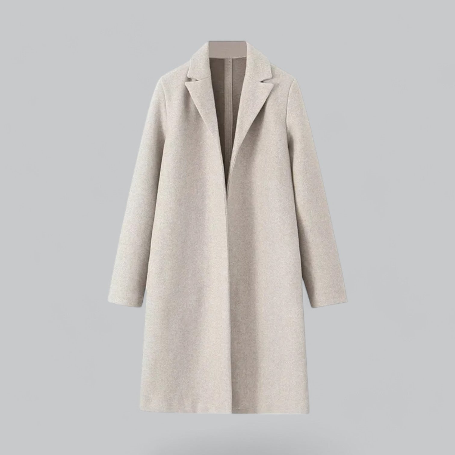 Camille - Elegante Open V-Hals Trenchcoat met Tijdloze Pasvorm