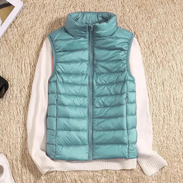Mila | Lichtgewicht Warme Donsbodywarmer voor Dames – Mouwloos en Compact