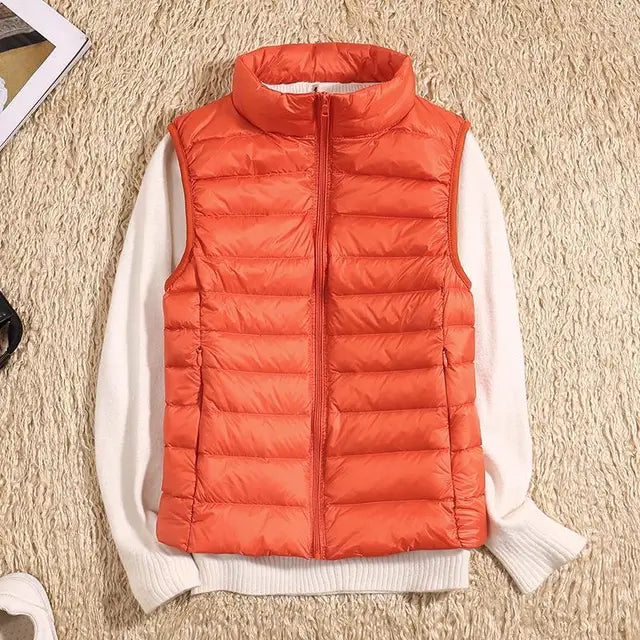 Mila | Lichtgewicht Warme Donsbodywarmer voor Dames – Mouwloos en Compact