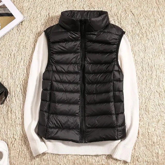 Mila | Lichtgewicht Warme Donsbodywarmer voor Dames – Mouwloos en Compact