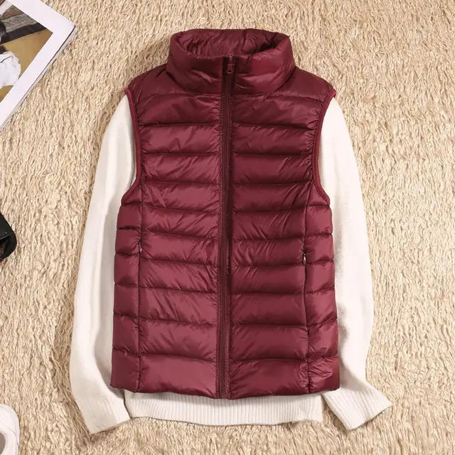 Mila | Lichtgewicht Warme Donsbodywarmer voor Dames – Mouwloos en Compact