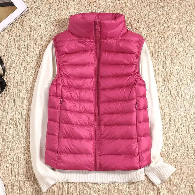 Mila | Lichtgewicht Warme Donsbodywarmer voor Dames – Mouwloos en Compact