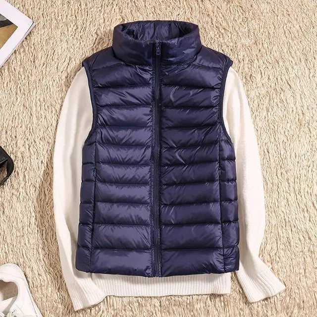 Mila | Lichtgewicht Warme Donsbodywarmer voor Dames – Mouwloos en Compact
