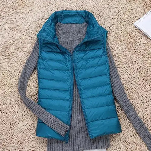 Mila | Lichtgewicht Warme Donsbodywarmer voor Dames – Mouwloos en Compact