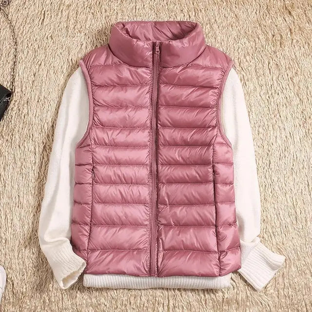 Mila | Lichtgewicht Warme Donsbodywarmer voor Dames – Mouwloos en Compact