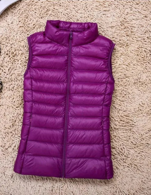 Mila | Lichtgewicht Warme Donsbodywarmer voor Dames – Mouwloos en Compact