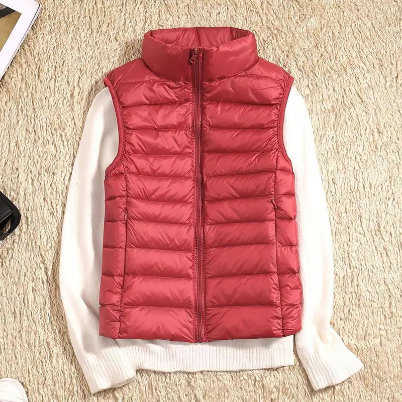Mila | Lichtgewicht Warme Donsbodywarmer voor Dames – Mouwloos en Compact
