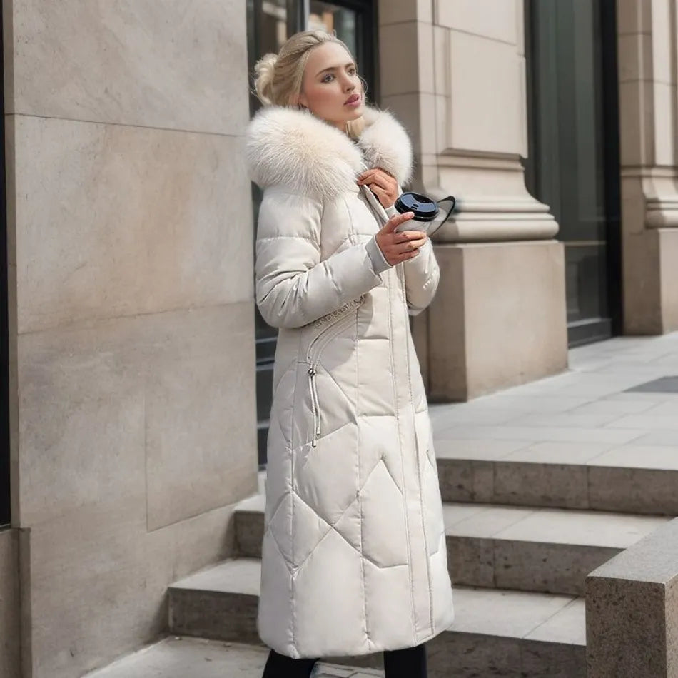 Louise Luxe Puffer Jas met Bontmuts