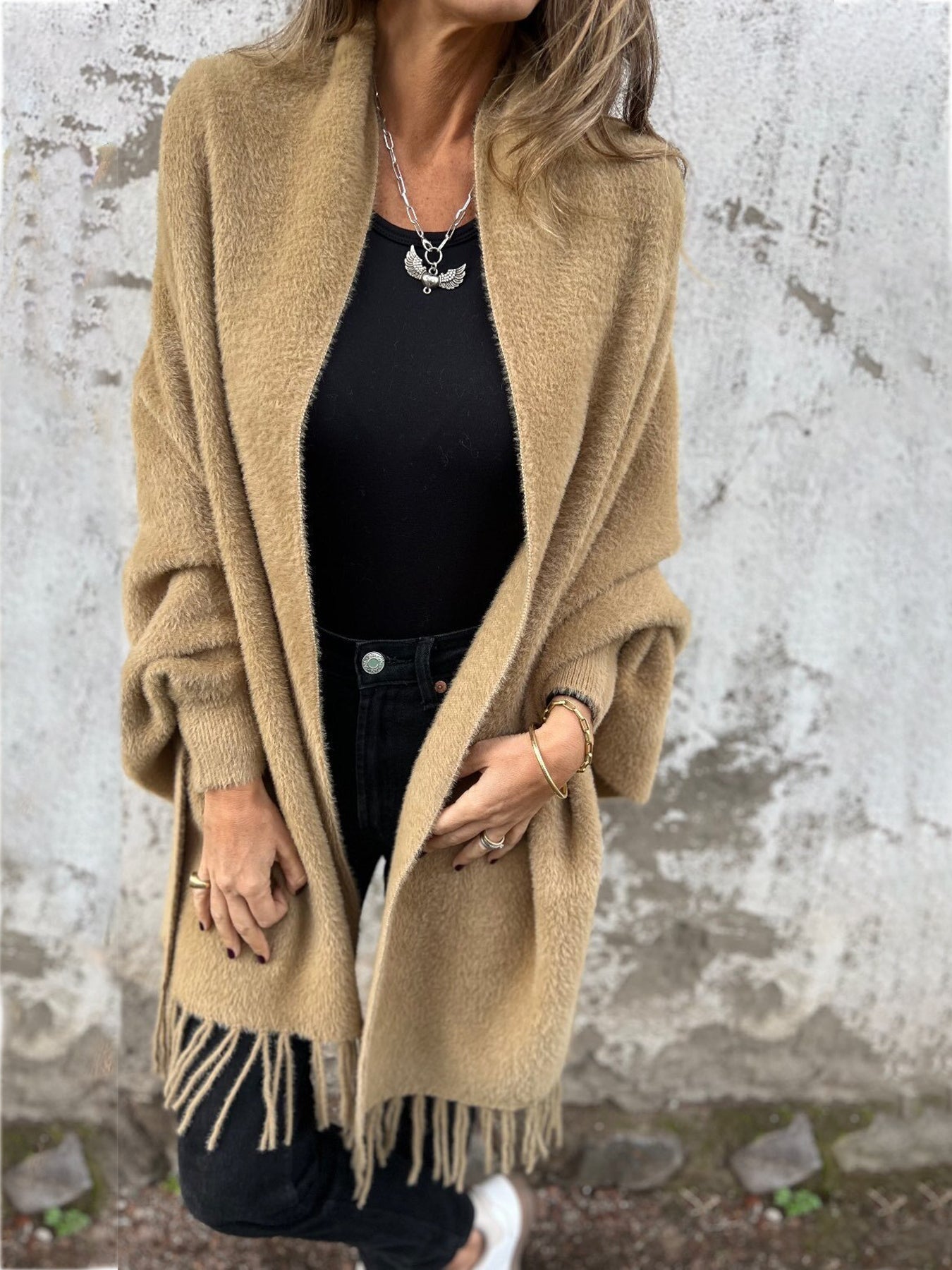 Zara Luxe gebreid vest met verfijnde details