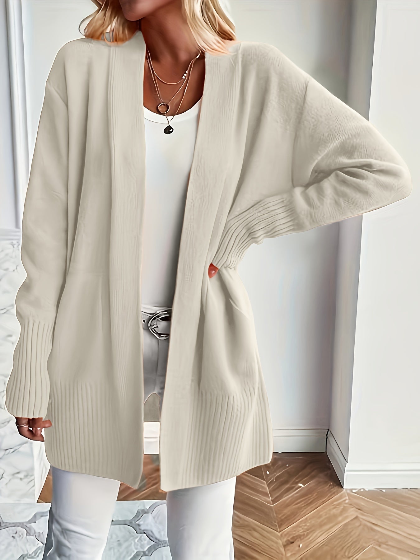 Casual Gebreide Wol Cardigan met Zak voor Dames | Ideaal voor Ontspannen Dagen