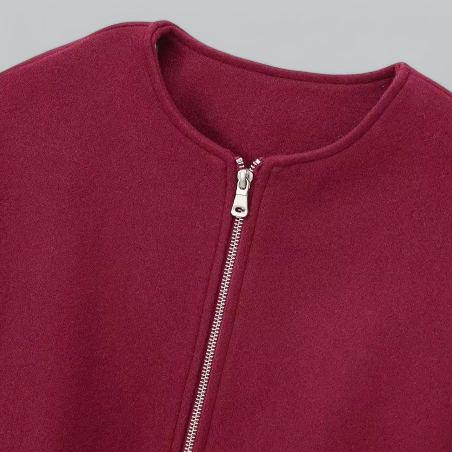 Isla - Retro Cropped Puffer Jacket met Stretch Zoom en Rits