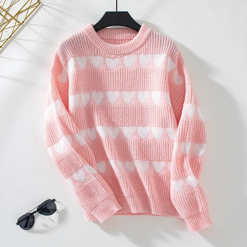 Bella - Charmante Knit Sweater met Hartmotief