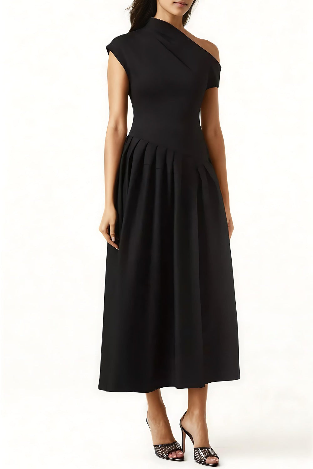 Elise Elegante Plissé Jurk