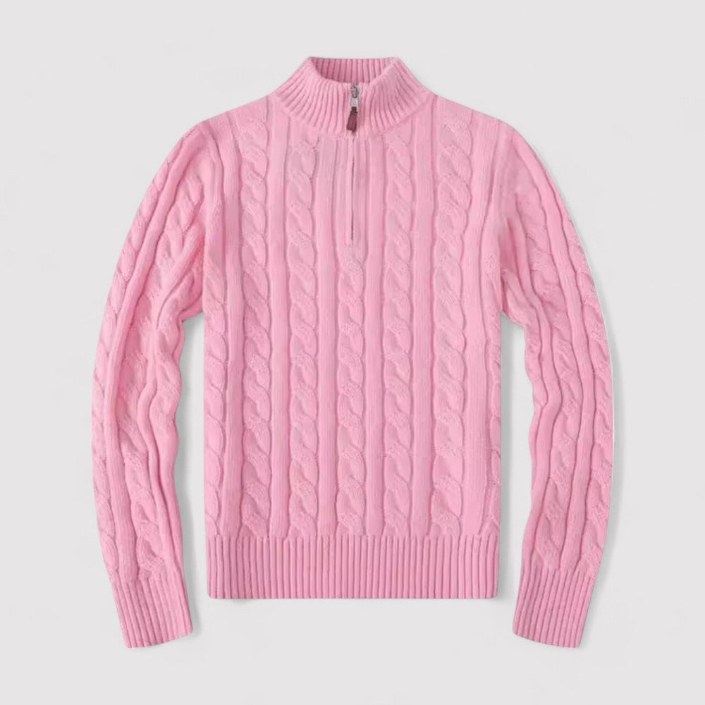 Luna Half-Zip Sweater | Luxe Verbier Ladies Sweater