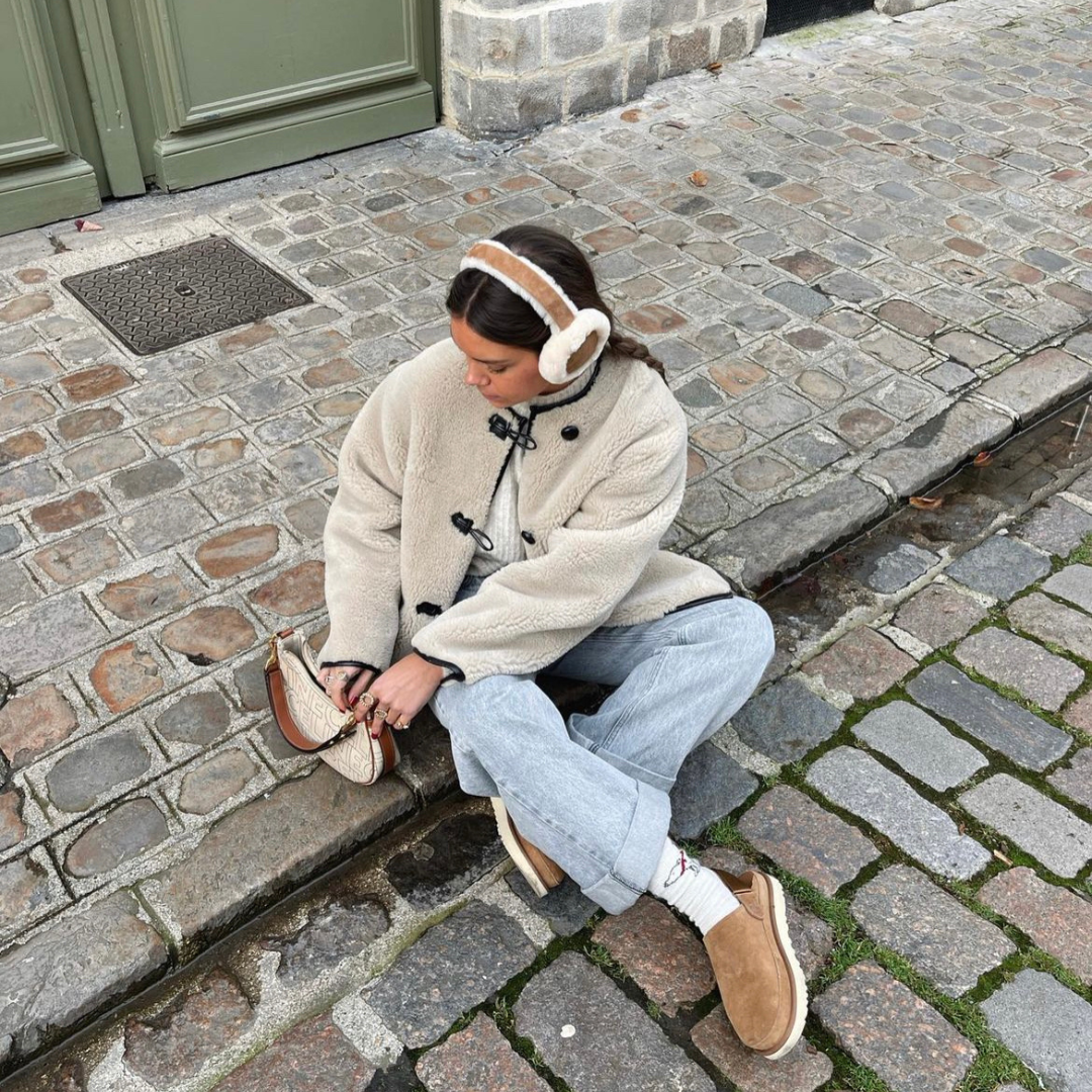 Sophie Shearling & Suede Ear Warmers