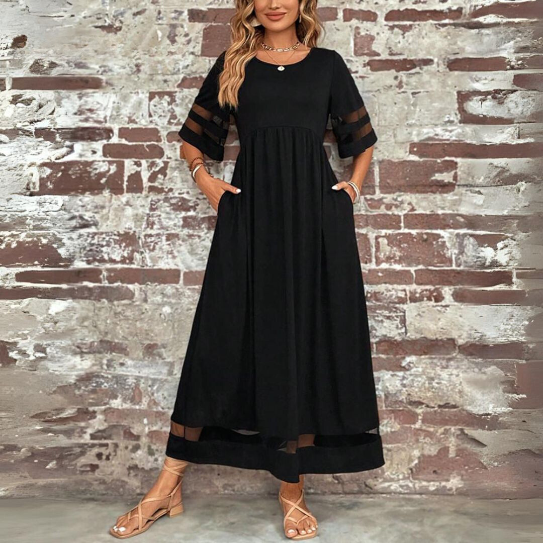 Amandine – Elegante Comfortabele Maxi Jurk met Corrigerend Effect
