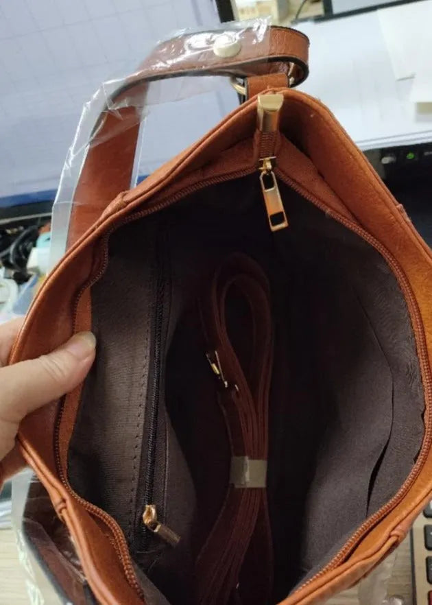 Carlota Stijlvolle Vintage Leren Dameshandtas