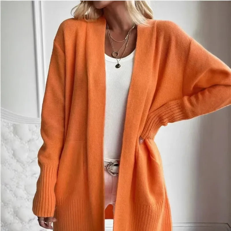 Casual Gebreide Wol Cardigan met Zak voor Dames | Ideaal voor Ontspannen Dagen